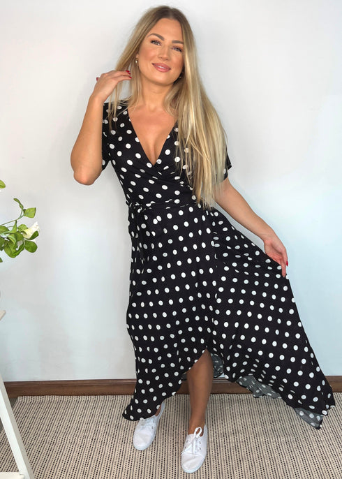 The Maxi Wrap Dress - City Polka dubai outfit dress brunch fashion mums